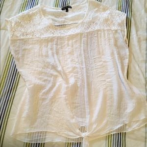 Cable & Gauge Tie Front Shirt